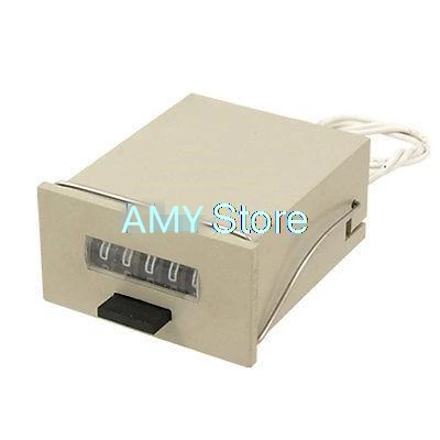 Totalizer 0-99999 5 Digits AC220V Electromagnetic Pulse Counter E-15U