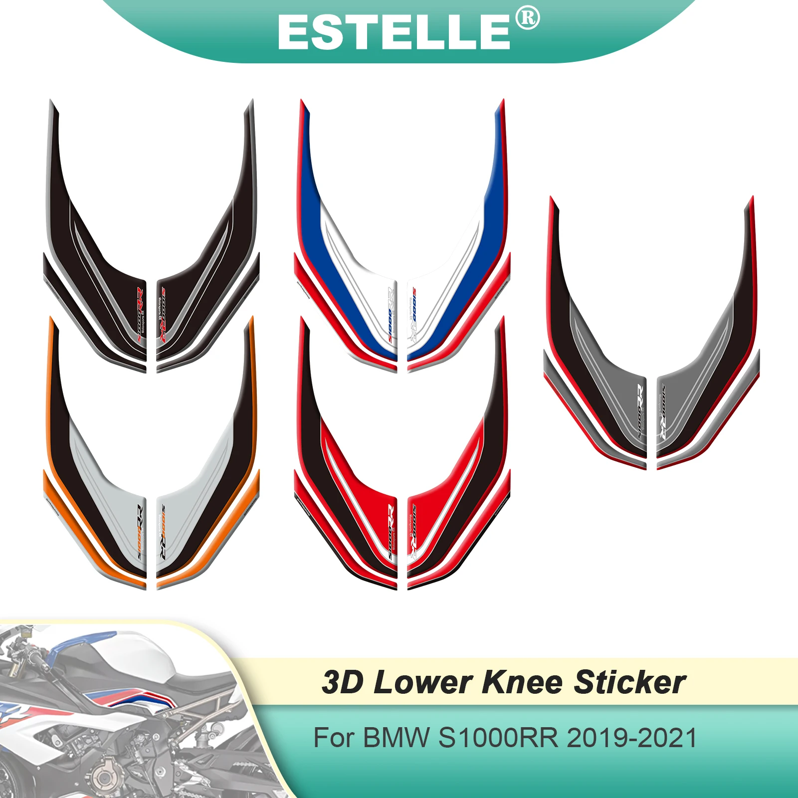 For BMW S1000RR S 1000 RR 2019 2020 2021 2022  Motorcycle Accessories Fuel Tank Lower Panel Reflective Decal Sticker