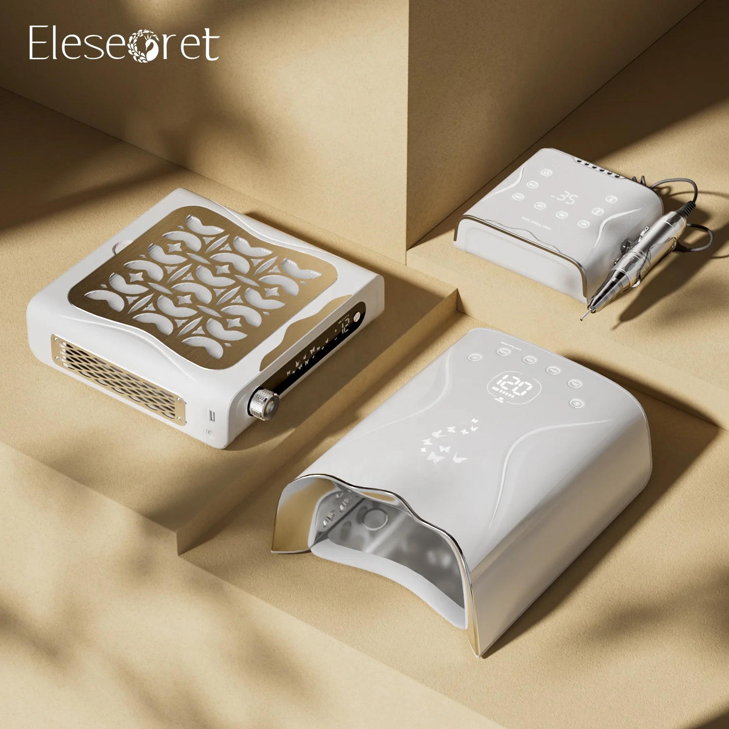 مبرد أظافر كهربائي 35000 دورة في الدقيقة آلة أظافر 3 أوضاع محددة مسبقًا تعمل باللمس آلة حفر أظافر احترافية #2