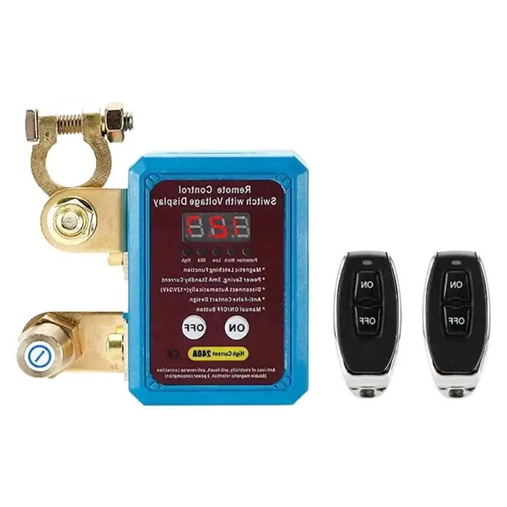 12/24 فولت 240A بطارية عن بعد قطع قتل التبديل مع عرض التلقائي إيقاف الطاقة التحكم عن بعد للمركبة قارب البحرية #1