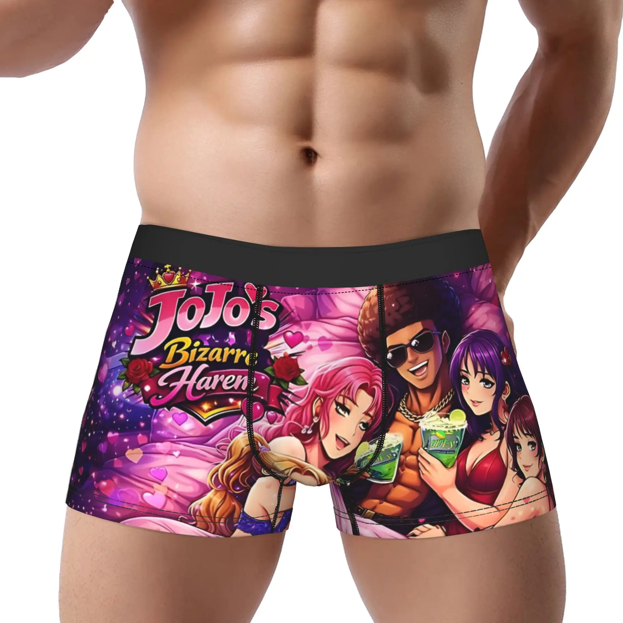 

Трусы JoJo Jojos Bizarre Adventure, мужские трусы, мужское нижнее белье, шорты с принтом, трусы-боксеры