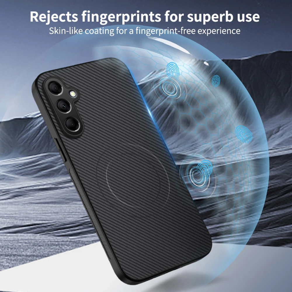Coque magnétique à texture en fibre de carbone avec charge sans fil pour Motorola Edge 50 Neo 60 70 Fusion Pro Moto G84 G75 G86 Power Cover