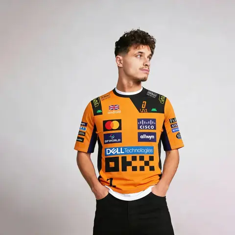 Men's and Women's Racing T-Shirts - Driver #1 Lando Norris and Driver #81 Piastri Casual Short-Sleeve Sports Tops