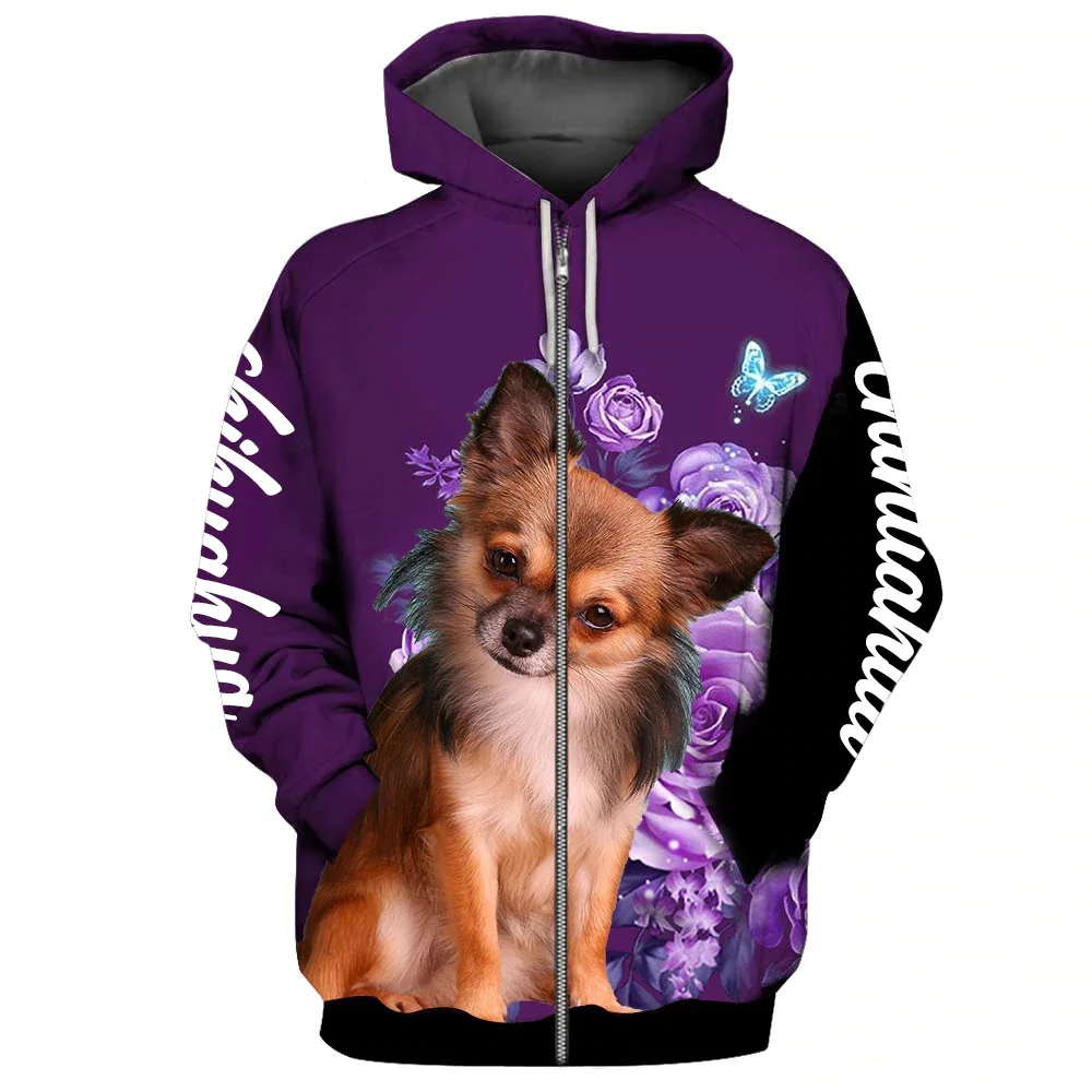 HX Fashion Animals Zip Hoodies Belgian Shepherd Tervuren Make Life Whole Hoodie Dogs Floral Graphic Tops Harajuku Sportswear