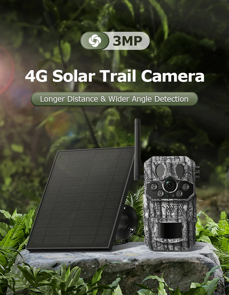 4G Solar Camera Wild Hunting GPS Security Infrared Night Vision Hunting Camera