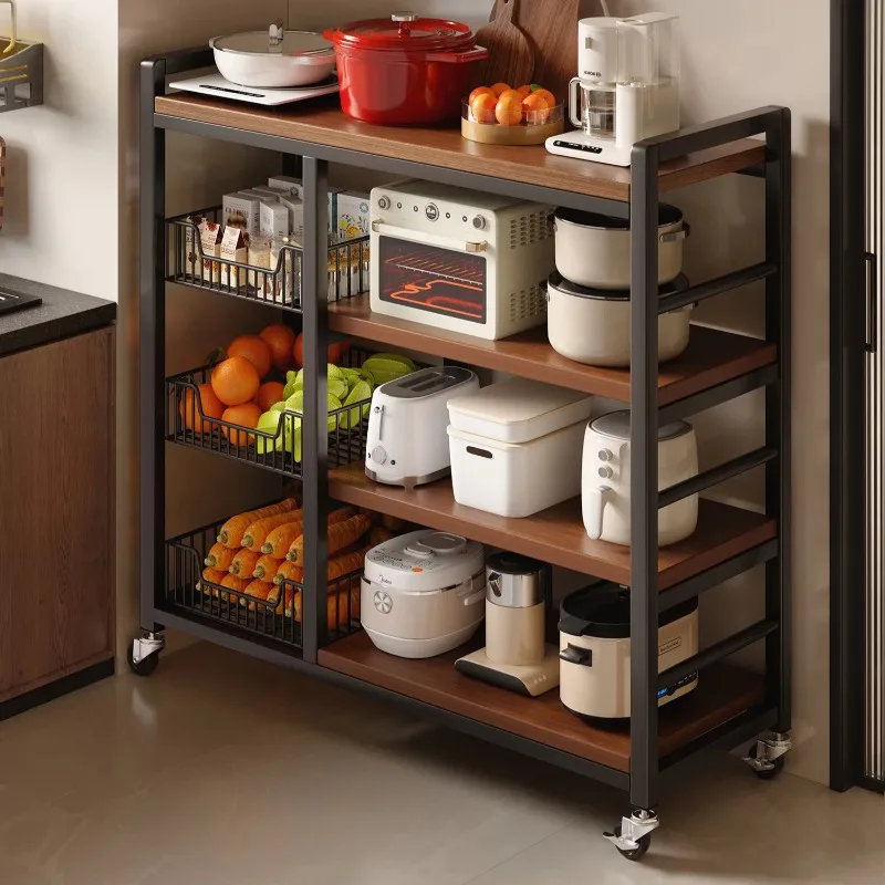 Storage Wheel Rack Metal Cutlery Soda Can Shelves Plates Holder Tea Bags Vegetable Especieros De Cocina Kitchens Accessories