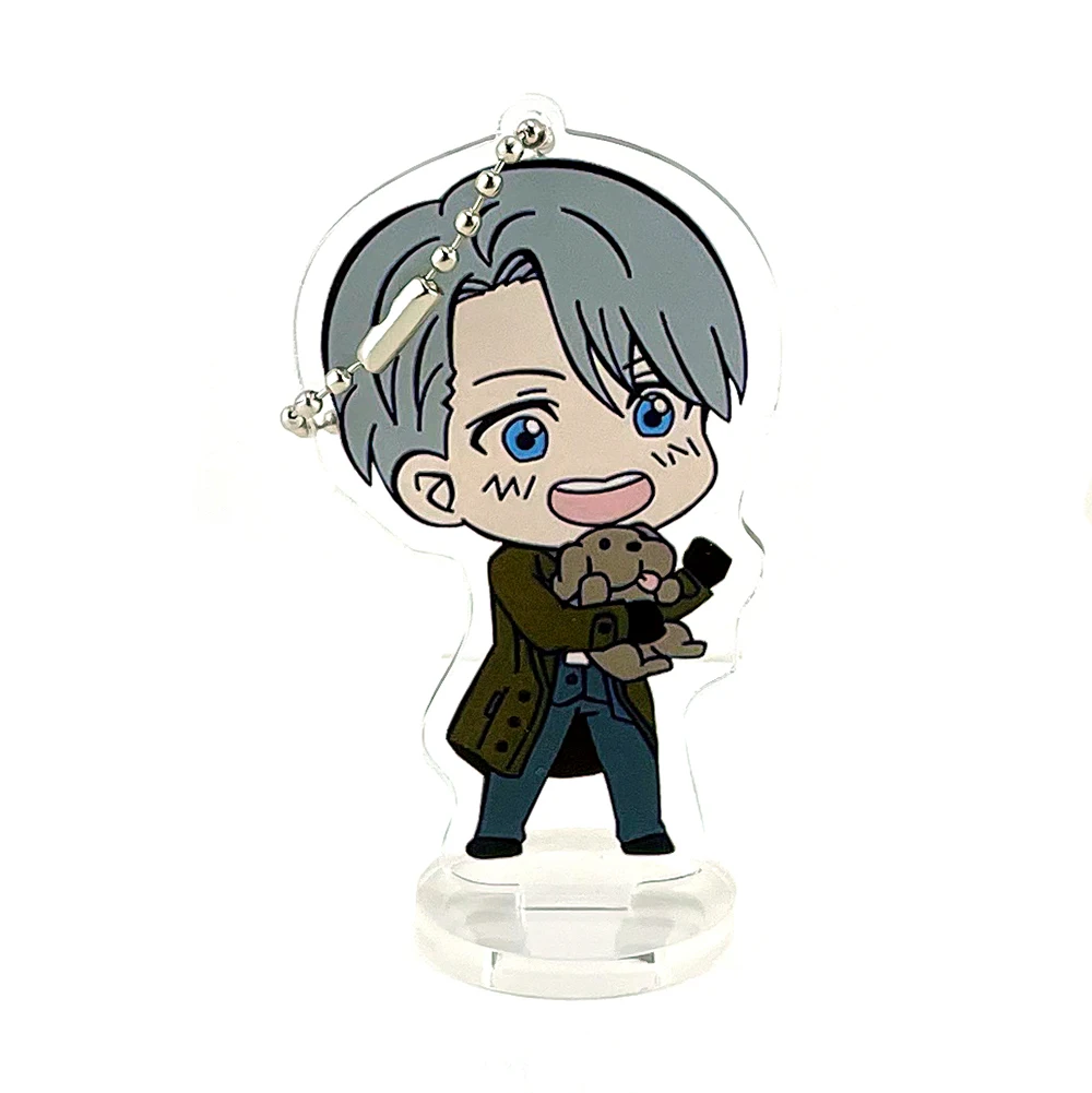 Nikiforov Victor Yuuri Katsuki Giacometti Christophe Plisetsky acrylic figure keychain pendant double dual purpose