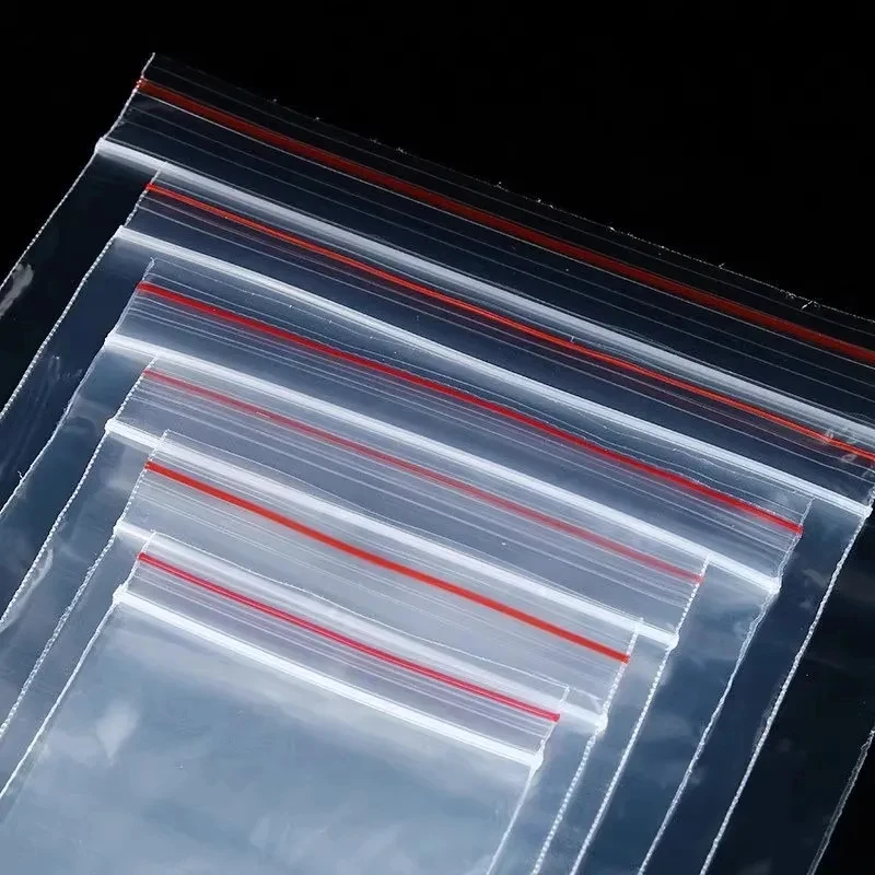 Selbstverschließbare durchsichtige Polybeutel mit Reißverschluss verstärkte wiederverschließbare Plastikbeutel zur Aufbewahrung von Schmuck Lebensmitteln Tabletten Medikamenten kleinem Zubehör luftdichte Verpackung Fri – Detail 5