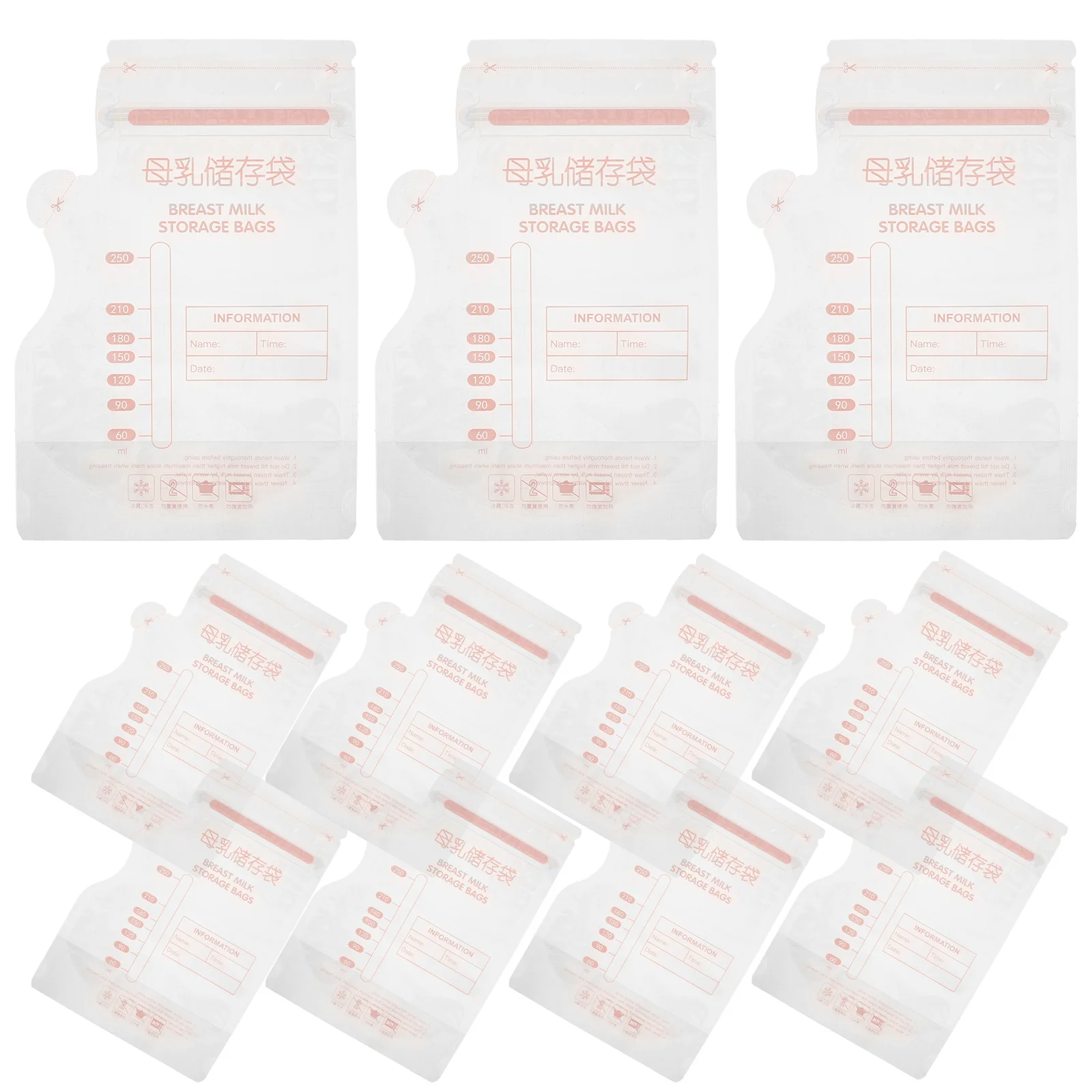 

150 Pcs Milk Storage Bag Breast Mini Freezer for Breastmilk Food Grade Plastic Travel