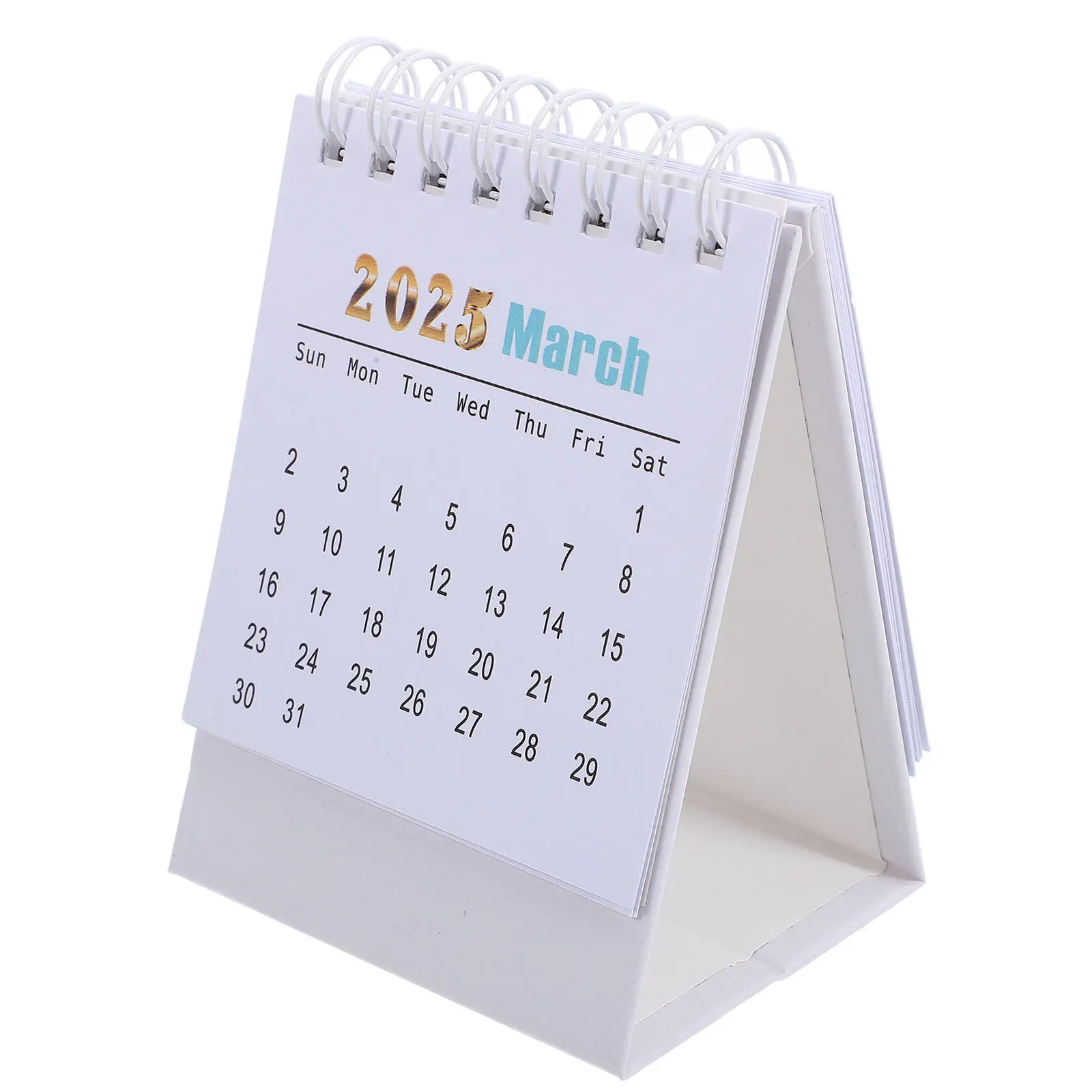 Mini Desk Calendar 2024-2025 Simple Flip Desktop Office Monthly Household Standing Note Calendar Daily Use Decor