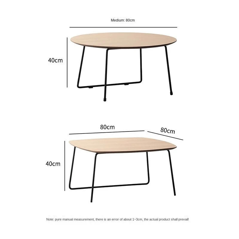 Simple Side Table Small Round Table Living Room Corner Table  Small Tea Table Combination Small Wooden Table Bay Window Table