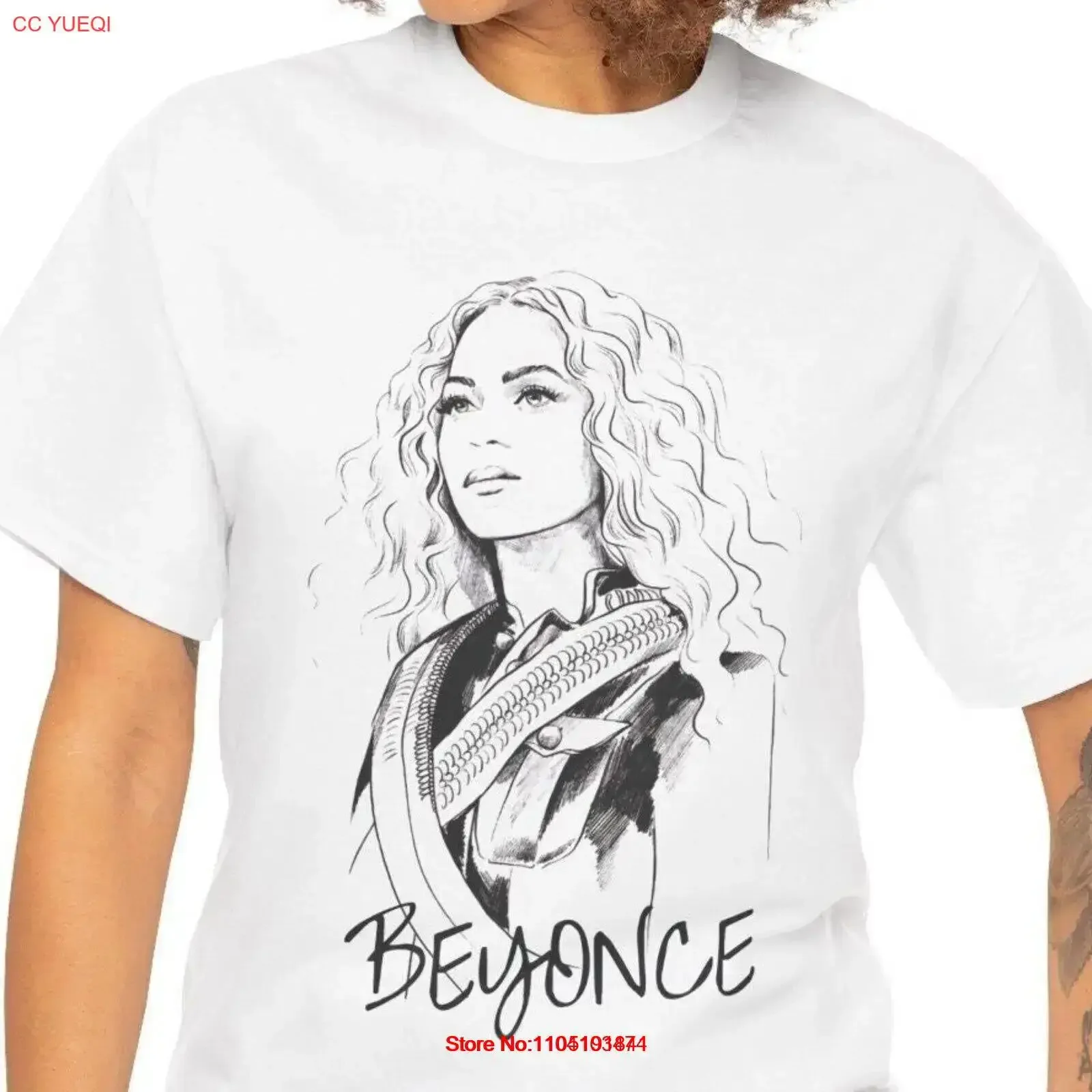 

Футболка Beyonce Concert Black and White Music S, винтажная стираная модная дышащая повседневная дизайнерская одежда унисекс, стильная
