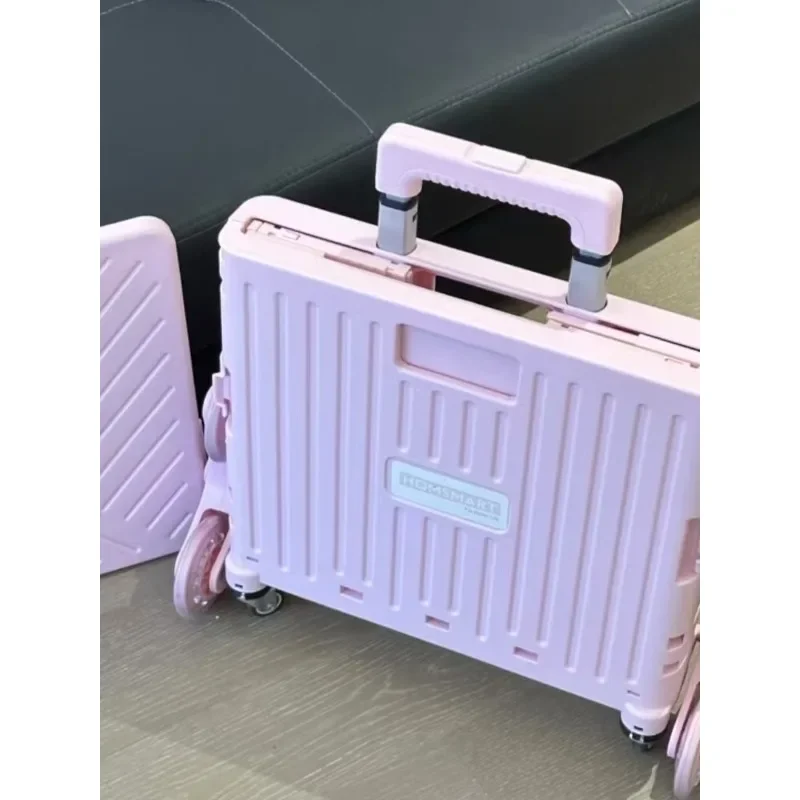 ins wind folding shopping cart hand-pulled trolley with lid to take express multi-function climbing stairs