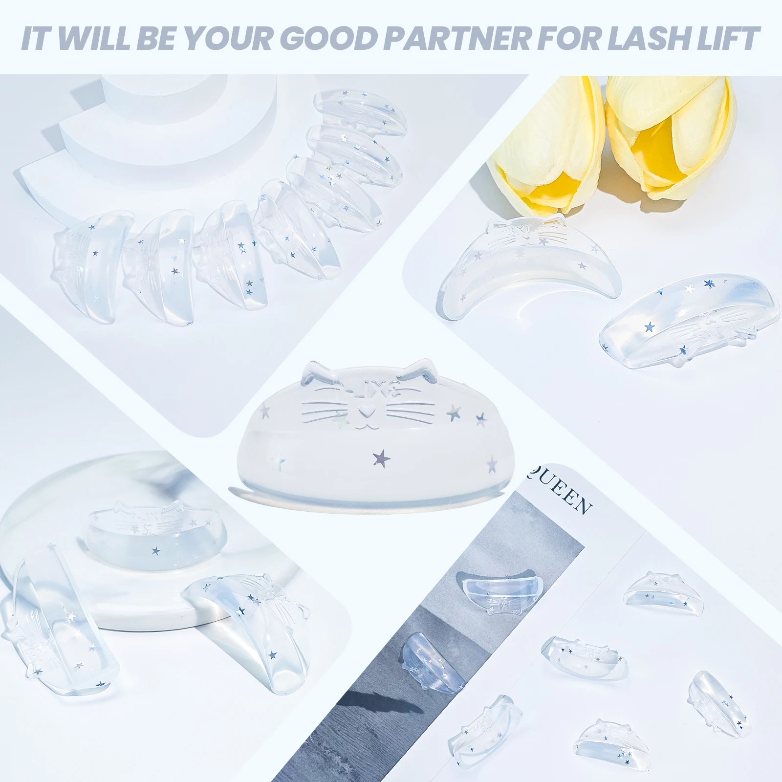 Lomansa nuevo C Curl silicona pestañas permanente varillas escudo pegajoso elevador de pestañas almohadillas levantamiento 3D rizador de pestañas accesorios herramienta de maquillaje