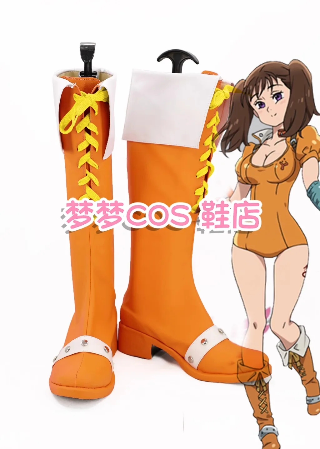 

The Seven Deadly Sins Serpent's Sin of Envy Diane Cosplay Shoes Costume Boots Handmade Faux Leather Boots