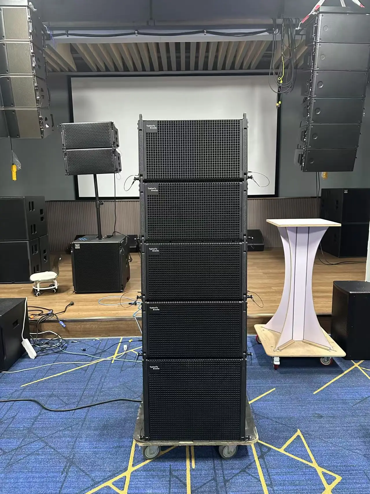 Outdoor high-power 10-inch audio line array for church 8 ohm impedance