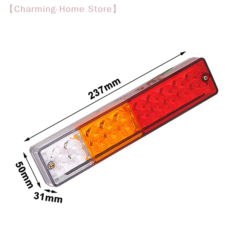 

【M】1 шт. 20 светодиодов 12В Водонепроницаемые фонари для грузовиков, яхт, прицепов: задний габаритный фонарь, стоп-сигнал, указатель поворота, фонарь заднего хода