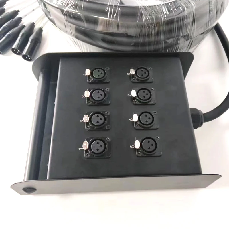 Accuracy Pro Audio 30 Meters 8 Channel Multicore Connector Stage Box Dmx Audio  Xlr Power Snake Cable With  Cable Male to Female
