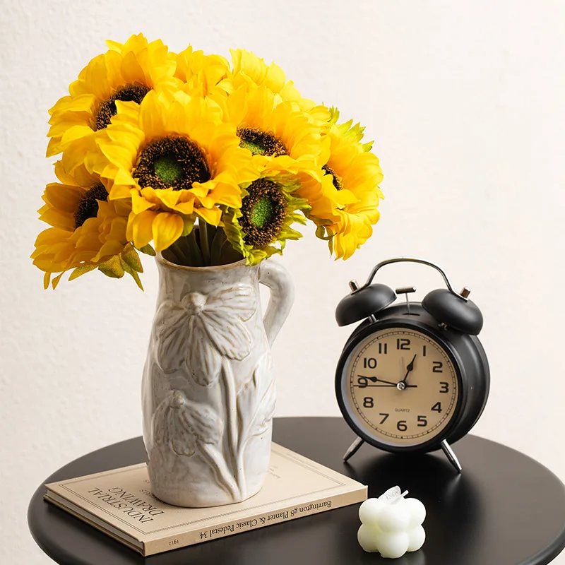 Ceramic Vase Advanced Sensing French Art Creative Ornaments Hydroponic Vase Retro Home Decoration Gifts