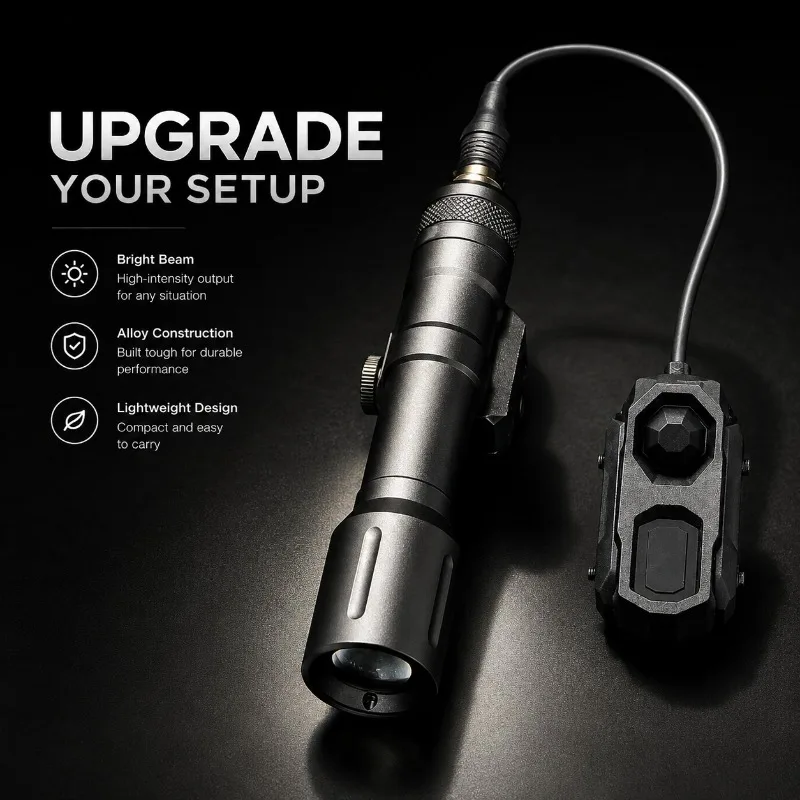 Dual‑Size PLH‑V2 Alloy Illumination Lamp, Bright Flashlight with Remote Control Switch for Hobby Showcase