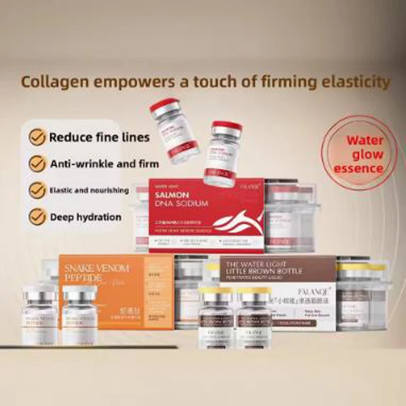 Salmón Dna esencia hidrokinética de sodio Reduce las arrugas reafirmante Lifting hidratante brillo ampolla Facial cosméticos Coreanos