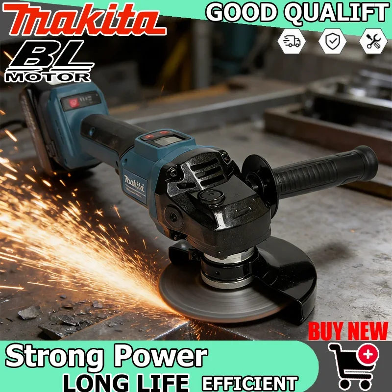 

Бесщеточная угловая шлифовальная машина Makita 125 мм с цифровым дисплеем для полировки металла/дерева, совместима с аккумуляторами Makita 18В/20В