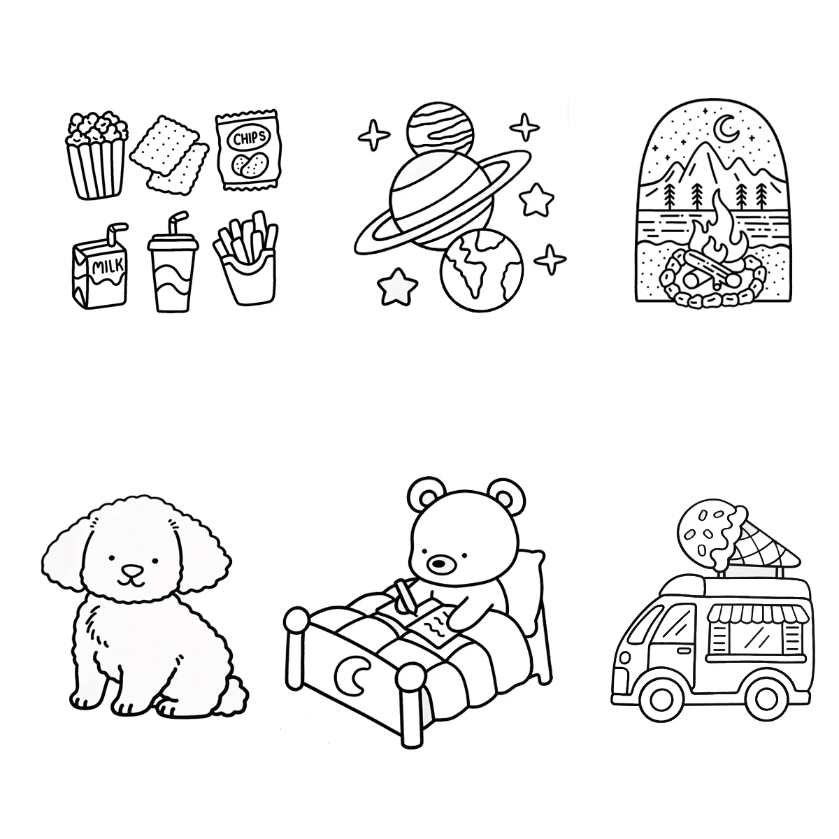 STRESS RELIEF Bold & Easy Coloring Book for Adults – Cute Designs, Perfect Gift for Parties, Birthdays & Christmas