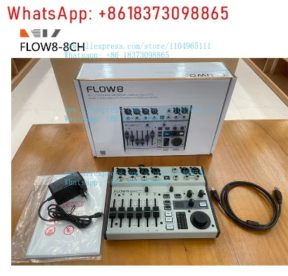 FLOW 8 Digital Mixer 8-way Stage Performance Conference Small Portable with Bluetooth 8-way Digital Mixer