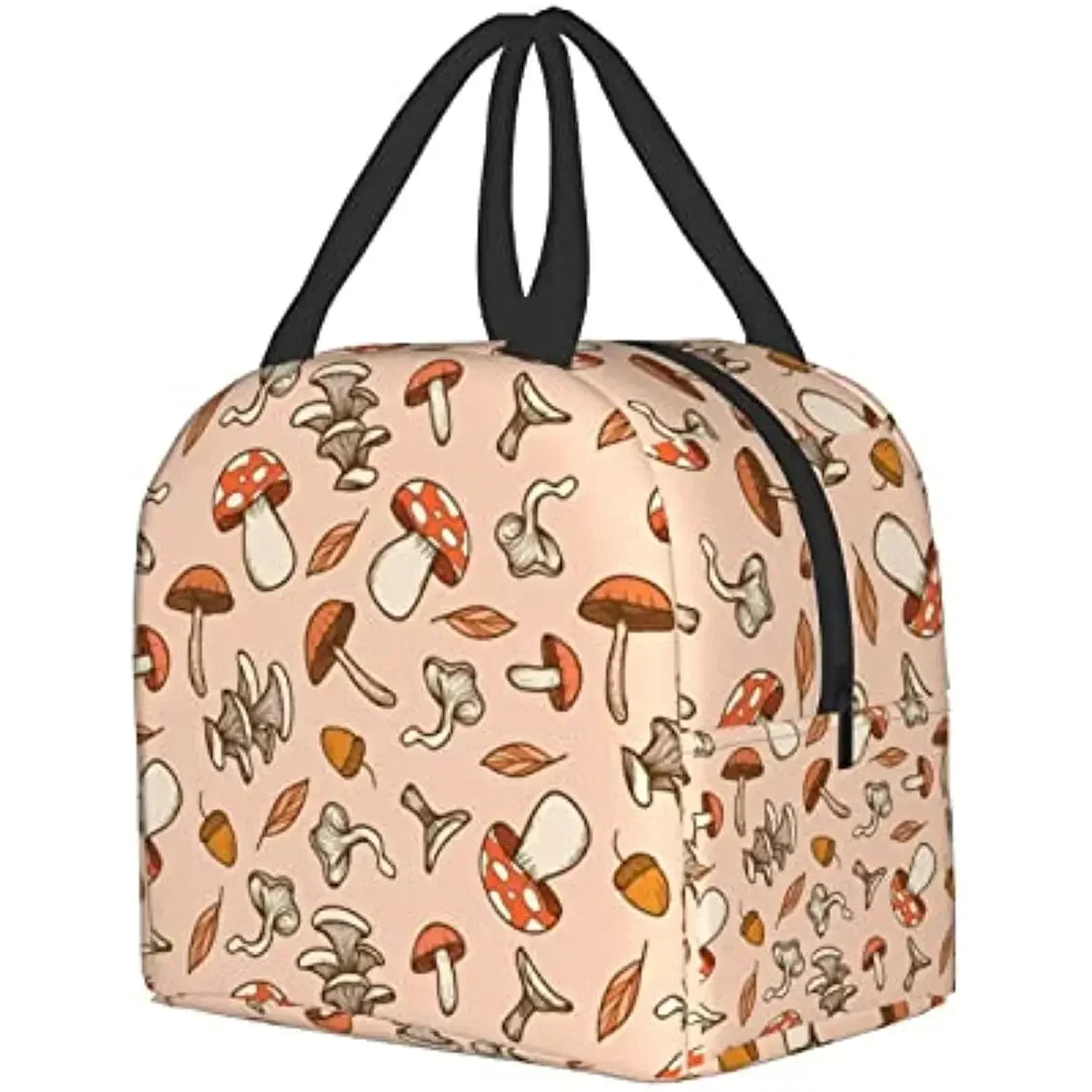 Beautiful Mushroom Insulated Lunch Bag Reusable Lunch Bags Insulated Lunch Meal Bag for Office Travel