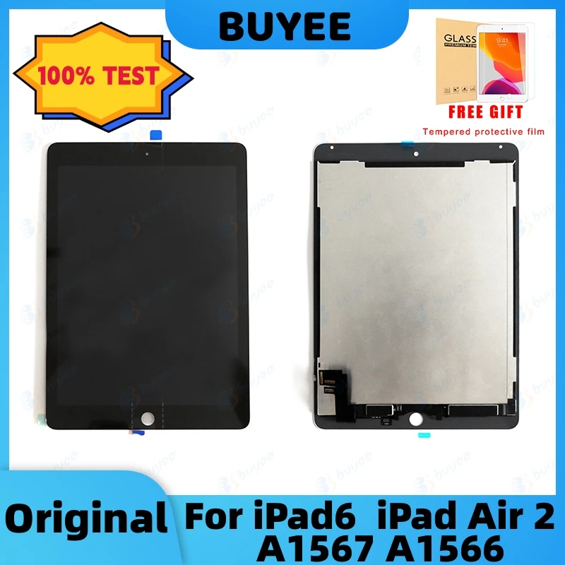 

9.7" New For Apple iPad 6 iPad Air 2 A1567 A1566 2014 LCD Touch Screen Panel Digitizer Assembly LED Display Replacement