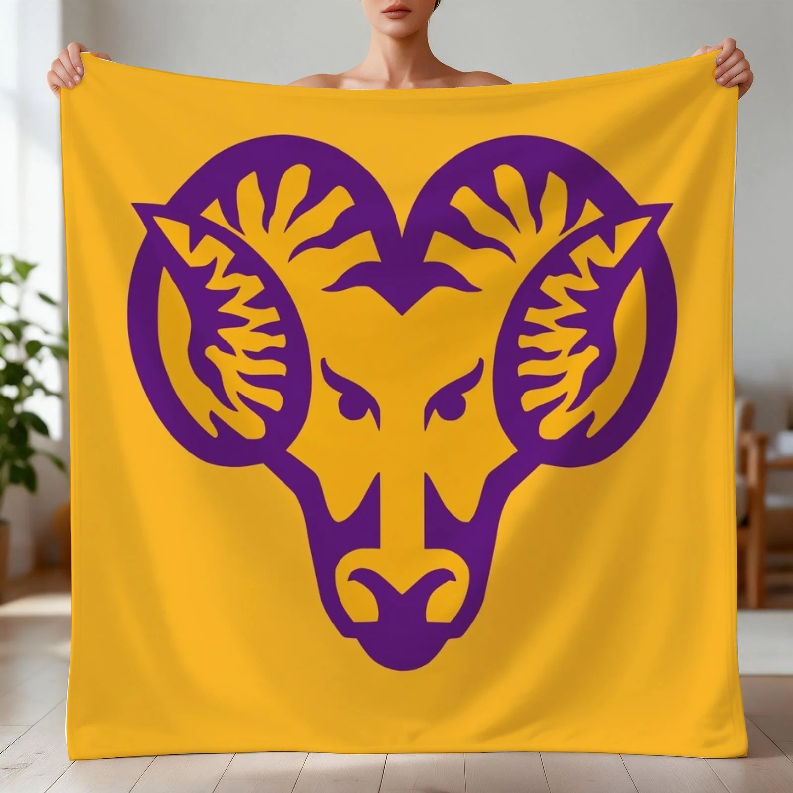The West Chester Golden Rams Throw Blanket Beach Beautifuls Personalized Gift Blankets