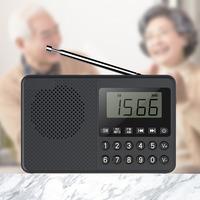 FM/AM/SW MP3 Music Player Dual Antenna Full Band MP3 Radio Speaker LED Digital Display 2.1 Channel Support USB Stick/TF Card