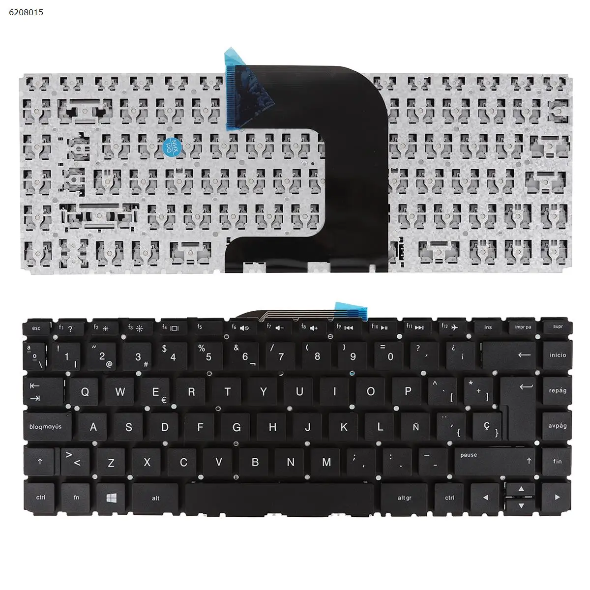 SP Laptop Keyboard for HP Pavilion 14-AC 14-AF 14-AN 14-AM Black without Frame and Foil