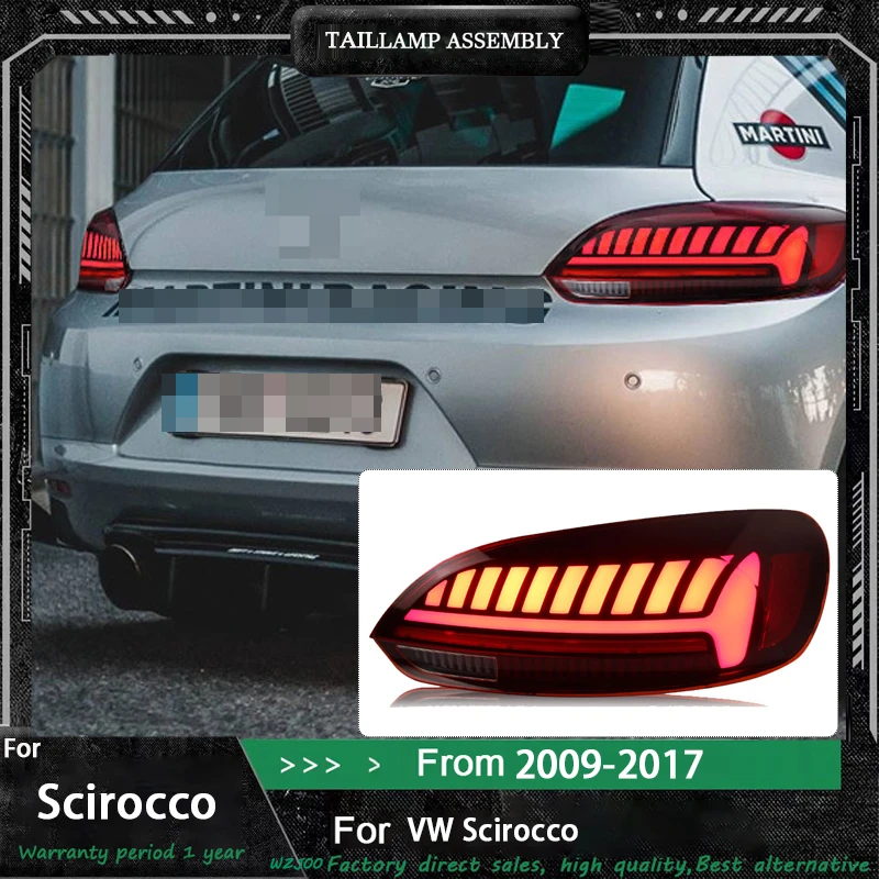 

Задние фонари в сборе для Volkswagen VW Scirocco 2009-2014, светодиодные фары дальнего света, светодиодный тормозной задний фонарь, указатель поворота, автоаксессуары