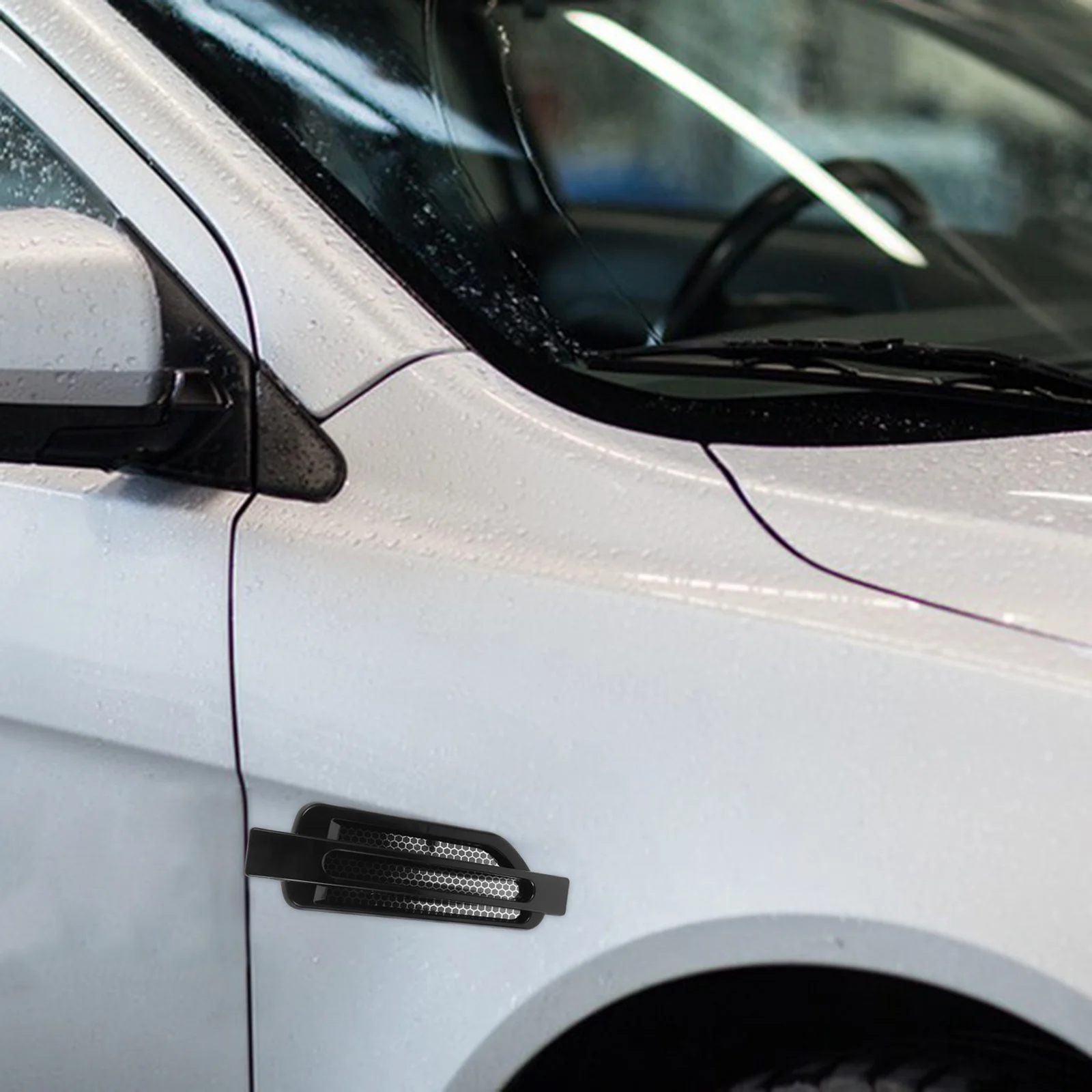 

1 Pair Shark Gill Car Sticker Realistic Design Durable Waterproof Vinyl Decals For Cars Trucks Hood Side Window Air Vent