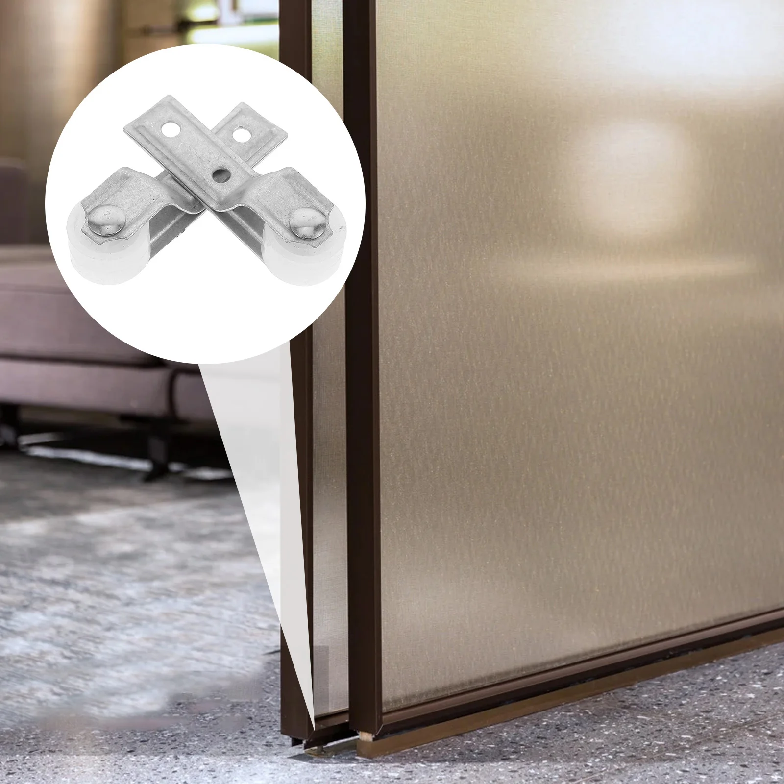 

2pcs Sliding Door Guide Wheel Sturdy Track Roller For Smooth Operation Roll-Up Doors Wardrobe Patio Garage Door Bottom Wheel