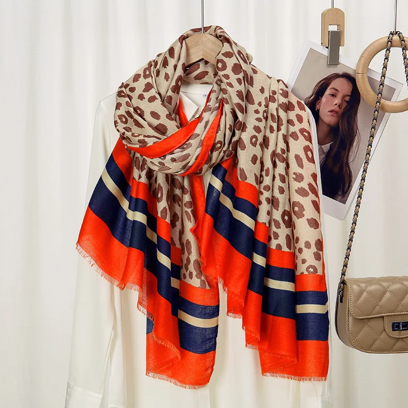 Зимний толстый шарф из вискозы, шали и палантины с бахромой в клетку геометрической формы, Женский мусульманский хиджаб, шарф 180*90 см