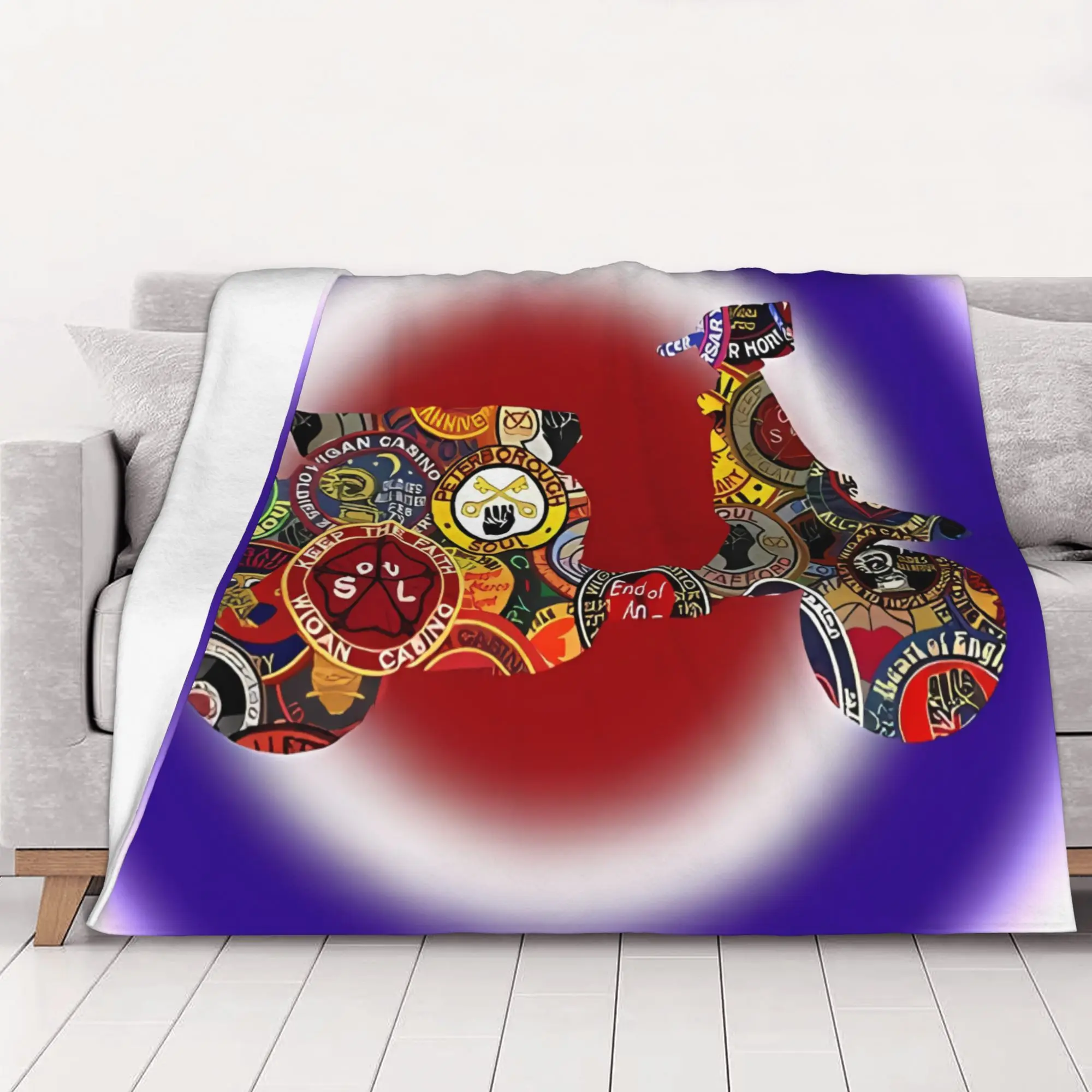 1PC home Cute Room Decor Roundel Lambretta Blanket Throw Blanket Lambretta Novelty Warm Blanket All Season
