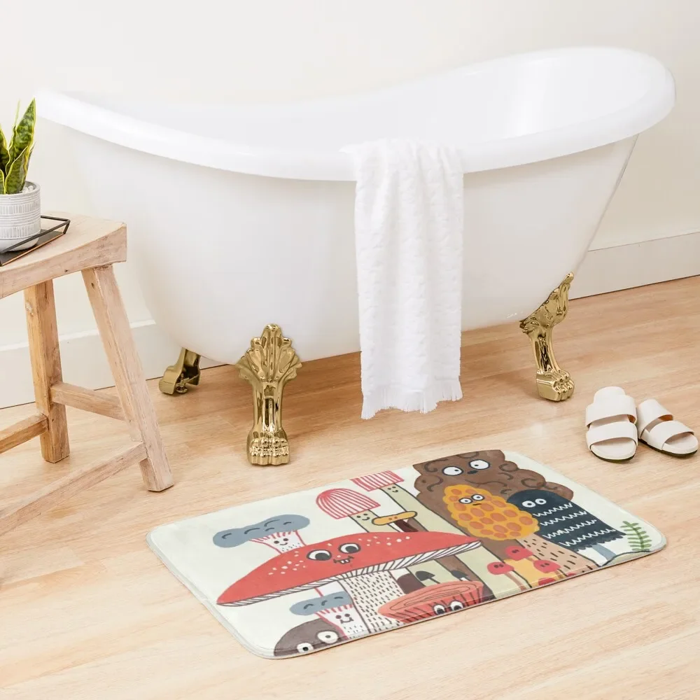 

The Mushroom Fan Club Exhibitions Bath Mat Non-Slip Bathroom Room Carpet Mat