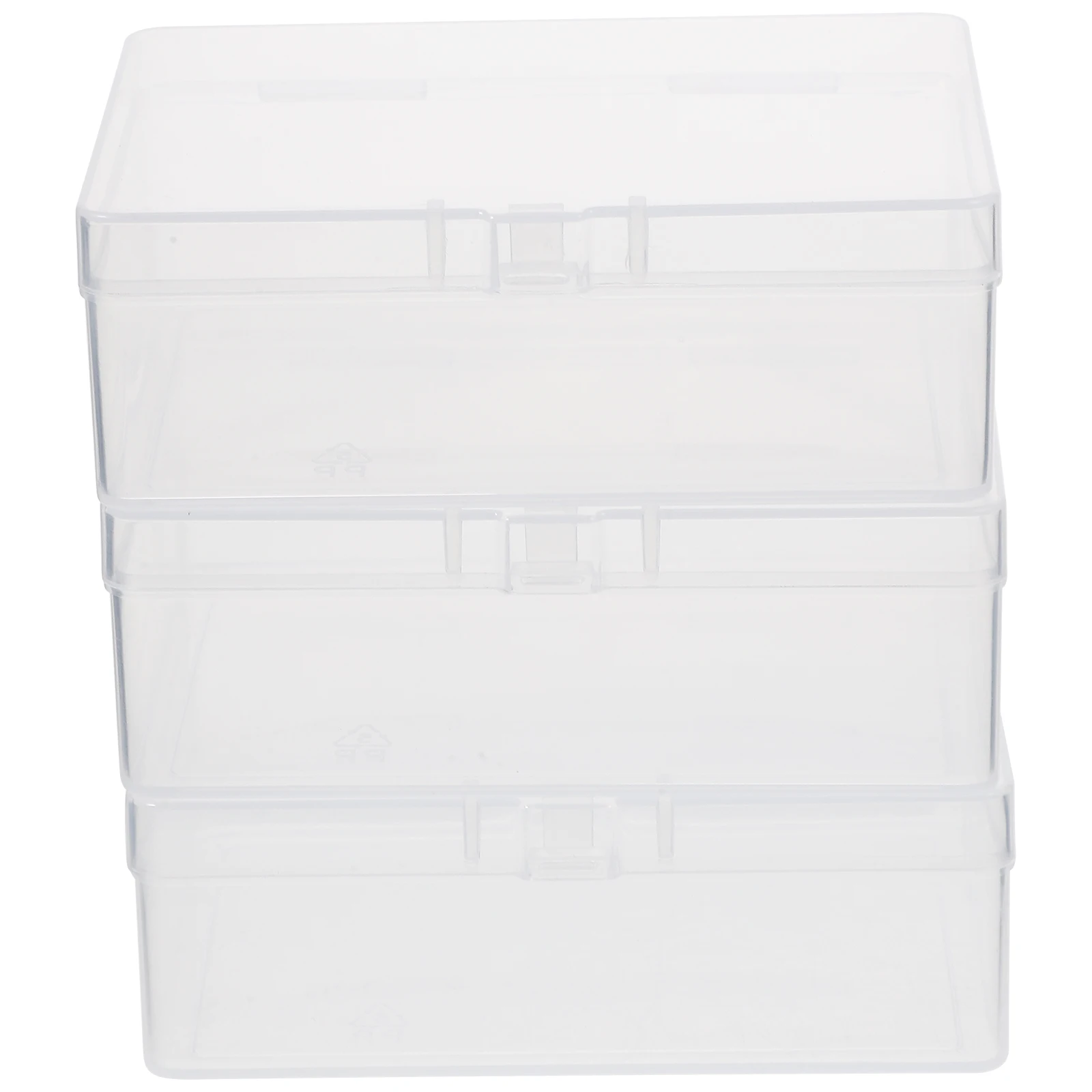

3pcs Card Storage Box 10x7x3.5cm Transparent Plastic Beads Clear Containers PP Travel Empty Playing Holder Organizer