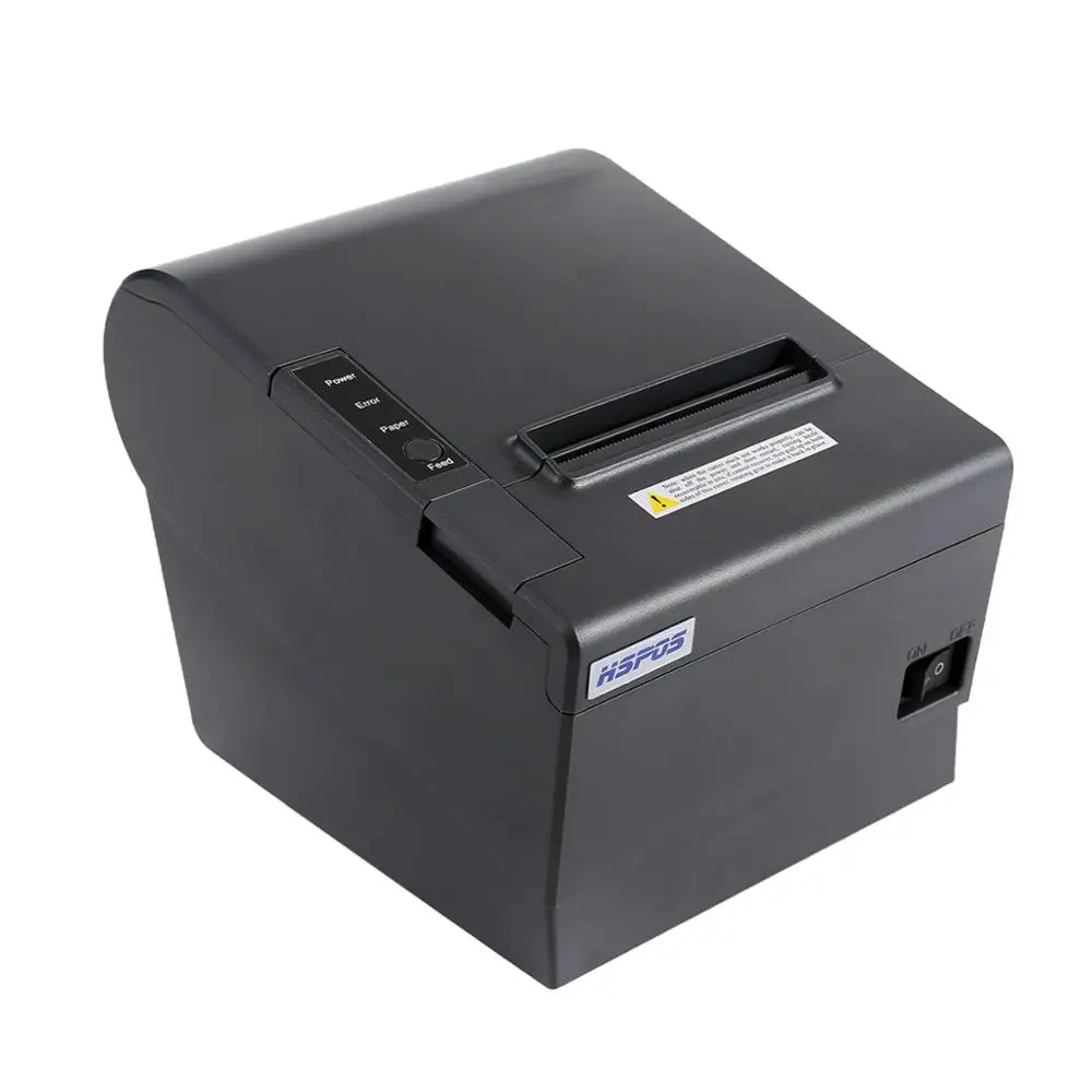 Auto Cut Pos 80 Printer Thermal Driver Download HS-802 180mm/s 3inch Receipt Pos Machine Cash Server With USB LAN Surface