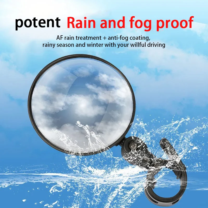 Bicycle Rearview Mirror Wide Angle Convex Mirror Bicycle Rearview Mirror Mountain Bike Rearview  Electric Bike Rearview Mi