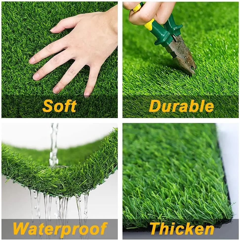 Grama Artificial Turf Tapete, resistência UV, Almofada Como Outdoor 3D Print