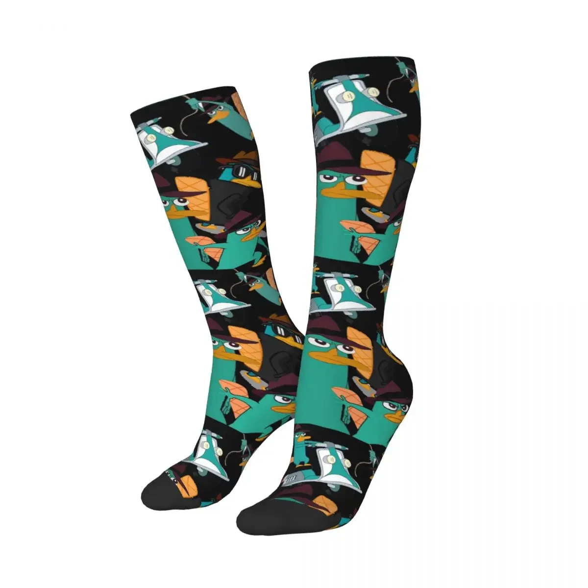 Perry The Platypus Phineas And Ferb Socks Harajuku Stockings All Season Long Socks Accessories for Mans Woman's Birthday Present