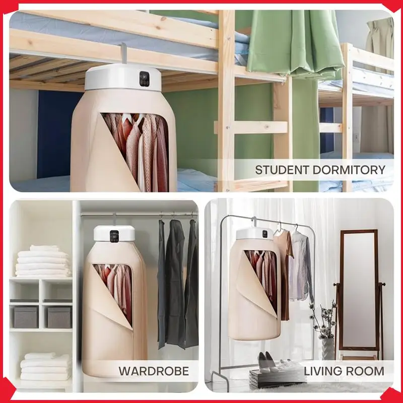 

B17B Portable Clothes Dryer, Mini Laundry Dryers With Remote Control, Foldable Electric Drying Machine US Plug