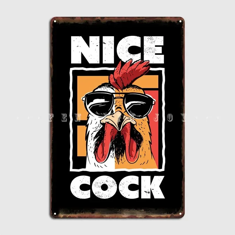 Chicken Farming Funny Nice Metal Sign Mural Painting Pub Garage Customize Wall Cave Tin Sign Poster