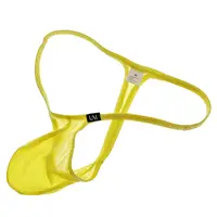 Simplicity Men's Ice Thongs Super Thin Waist Belt Solid Color Comfortable Pouch Translucent Underwear Briefs for Daily Wear 4