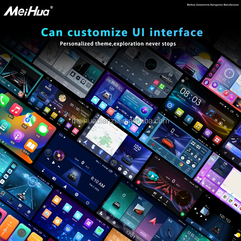 MeiHua Car Auto Android Radio Player 7862s 8core Android 13 Carplay 2.0GHZ IPS QLED DSP 2din Universal GPS WIFI Stereo Frame Kit view 6