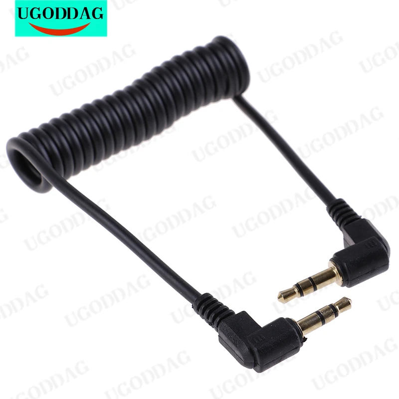 Coiled Audio Cable Jack Right Angle 90 Degree 3.5mm Aux M/ M Cable For Mobile Car Line MP4 Player AUX Cord Cable 1PCS 3.5 mm