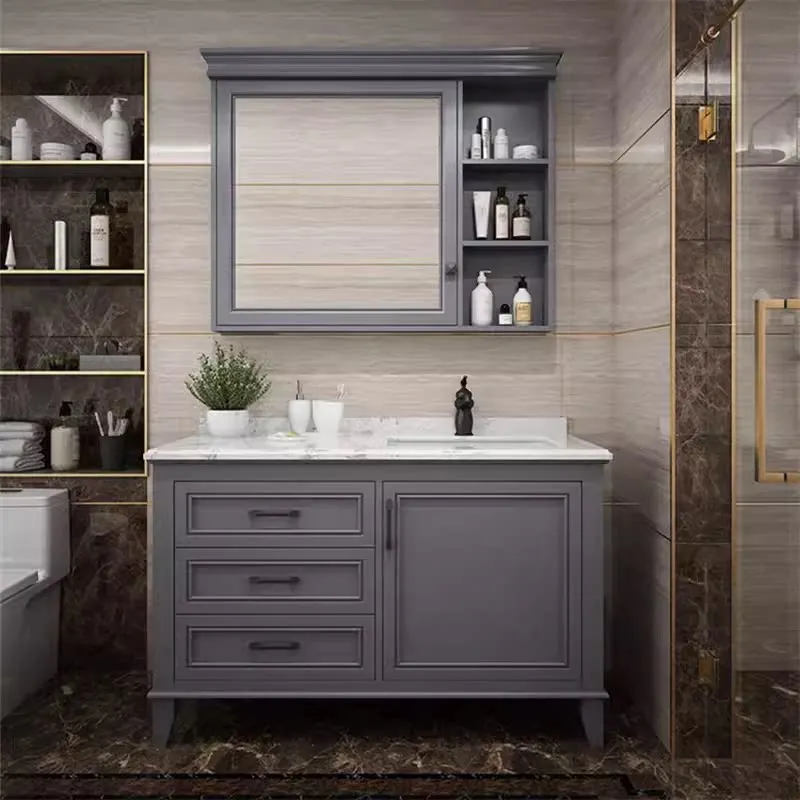 bathroom cabinet, floor-to-ceiling oak bathroom cabinet, washbasin, washbasin combination, washbasin, toilet.